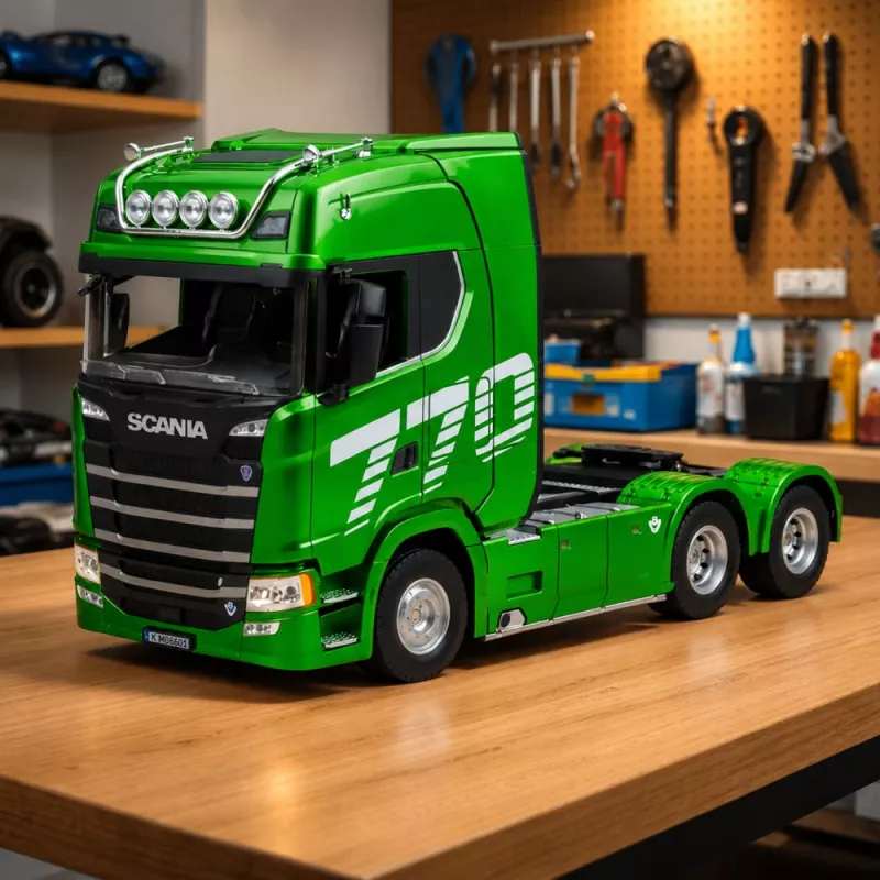 Huina Scania Truck kauko-ohjain RC vihreä 1:18