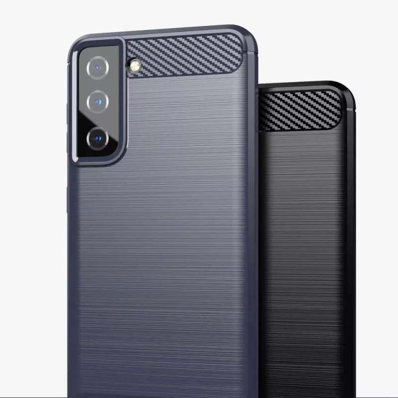 Hurtel Carbon Case joustava suojakotelo Samsung Galaxy S21 FE musta