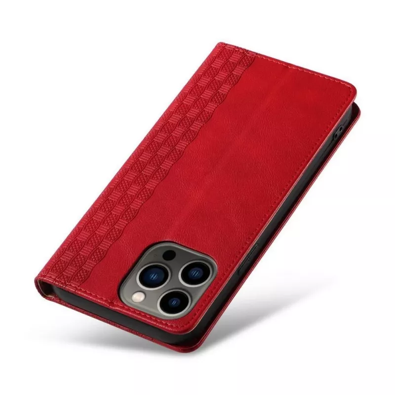 Hurtel Magnet Strap -kuori iPhone 13 Pro Max - lompakkokotelo irrotettavalla kaulanauhalla ja riipuksella - punainen
