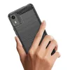Hurtel silikoninen carbon-kuori Nokia C12 / C12 Pro / C12 Plus - musta