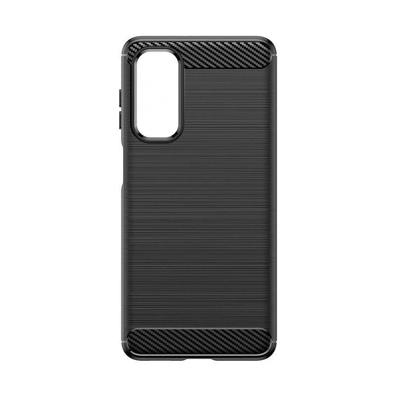 Hurtel silikoninen carbon-kuori Nokia C12 / C12 Pro / C12 Plus - musta