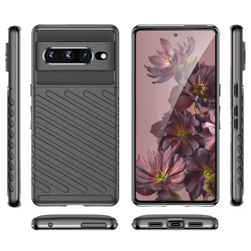 Hurtel Thunder kuori joustava panssaroitu suojus Google Pixel 7 Pro musta