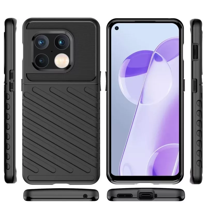 Hurtel Thunder -kotelo joustava panssaroitu suojakotelo OnePlus 10 Pro musta
