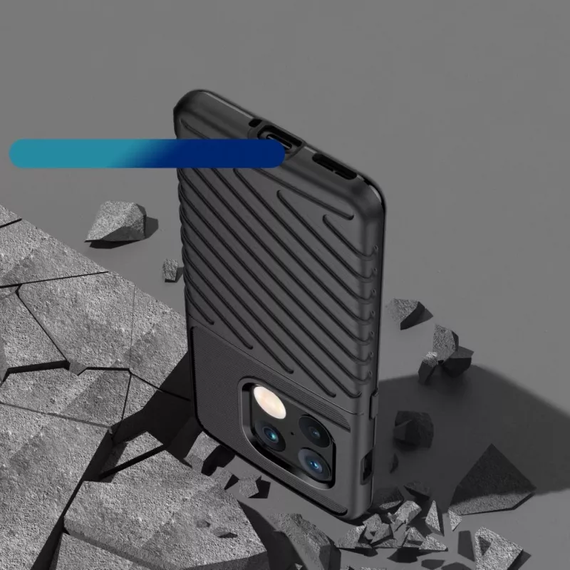 Hurtel Thunder -kotelo joustava panssaroitu suojakotelo OnePlus 10 Pro musta