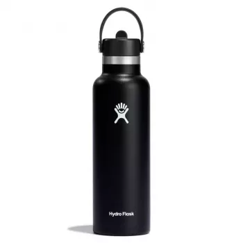 Hydro Flask Standard Mouth Flex Straw Cap juomapullo 21 oz (620 ml) musta
