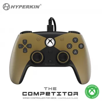 Hyperkin The Competitor langallinen ohjain Xbox Series X|S:lle, Xbox Onelle ja PC:lle, kulta