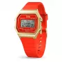 ICE Sunset unisex-kvartsikello 32mm liukuväri pinkki/oranssi/keltainen kellotaulu neonpinkki silikoniranneke 100m vesitiivis