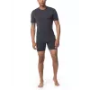 Icebreaker Anatomica S/S Crewe aluskerrasto T-paita - Black/Monsoon - koko M