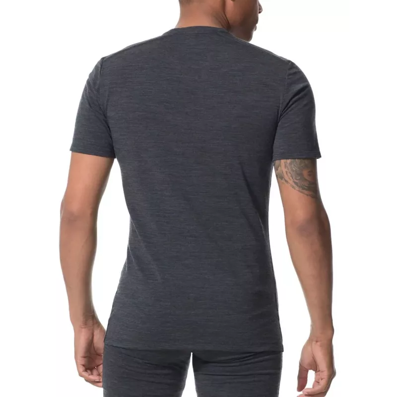 Icebreaker Anatomica S/S Crewe aluskerrasto T-paita - Black/Monsoon - koko M