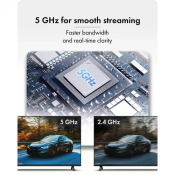 Icy Box IB-WL101 langaton HDMI-jatkosarja - USB-C–HDMI-lähetin ja -vastaanotin, Full HD 1080p, 30 m kantama, musta