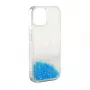 iLike Apple iPhone 11 -silikonikuori Water Glitter, sininen