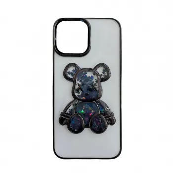 iLike Apple iPhone 13 silikonikuori Print Desire Bear musta