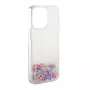 iLike Apple iPhone 13 silikonikotelo Water Glitter Rainbow