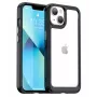 iLike Apple iPhone 14 kova kuori geelireunuksella läpinäkyvä musta