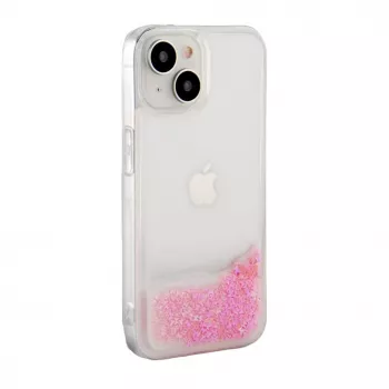 iLike Apple iPhone 14 -silikonikotelo Water Glitter pinkki