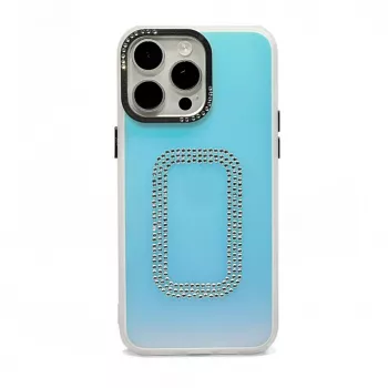 iLike Apple iPhone 15 Laser Shell Square takakansi läpinäkyvä