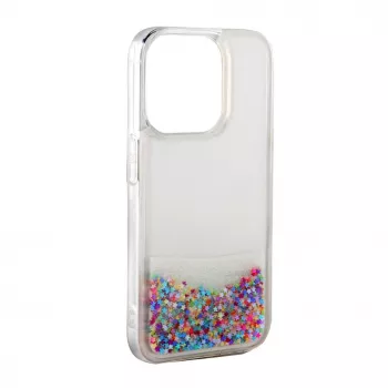 iLike Apple iPhone 15 Plus silikonikuori Water Glitter sateenkaari