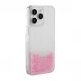 iLike Apple iPhone 15 Pro Max silikonikotelo Water Glitter pinkki