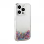 iLike Apple iPhone 15 Pro silikonikotelo Water Glitter Rainbow