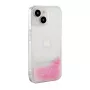 iLike Apple iPhone 15 silikonikotelo Water Glitter pinkki