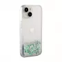 iLike Apple iPhone 15 silikonikotelo Water Glitter hopea