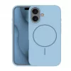 iLike Apple iPhone 16 Soft Touch -silikonikotelo MagSafe-yhteensopiva vaaleansininen