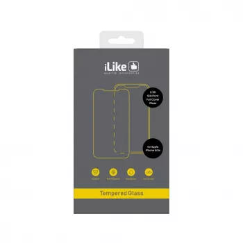 iLike Apple iPhone 6/6S 2.5D Silk Print Full Cover Glass näytönsuoja - musta