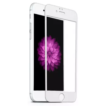 iLike Apple iPhone 6/6S 2.5D valkoinen kehys Full Glue karkaistu lasi -näytönsuojakalvo