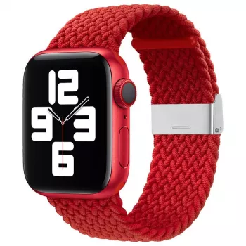 iLike Apple Watch 38/40/41mm punottu kangasranneke punainen
