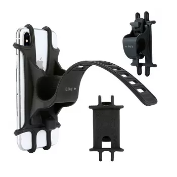 iLike Bike Holder IPH01BK musta - yleinen ohjaustankoteline älypuhelimille 4,0-6,5