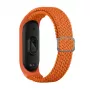 iLike punottu kangasranneke Xiaomi Mi Band 3/4/5/6:lle - oranssi
