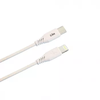 iLike latauskaapeli Type-C - Lightning CTL01 valkoinen