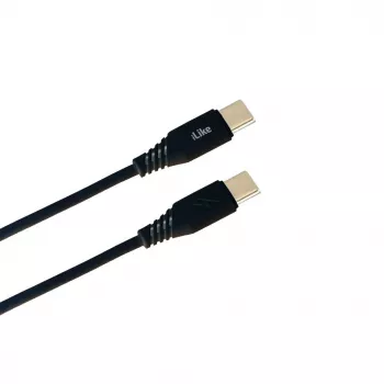 iLike Evelatus USB-C - USB-C latauskaapeli CTT01 musta 1 m 60W