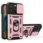 iLike iPhone 14 Pro Max Armor Camshield -kotelo pinkki