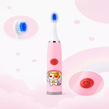 iLike Kids W3 sähköhammasharja (paristokäyttöinen) +3 harjaspäätä pinkki