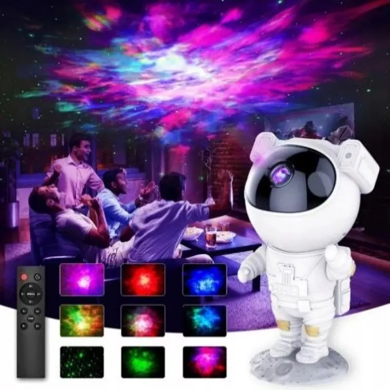 iLike LED-projektori tähtivalo Astronaut SM4, valkoinen