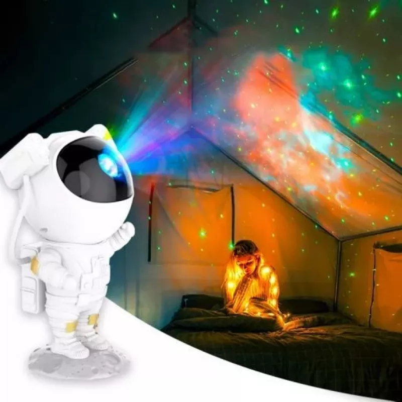 iLike LED-projektori tähtivalo Astronaut SM4, valkoinen
