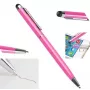 iLike PN1 yleiskäyttöinen 2-in-1 kapasitiivinen kosketuskynä kuulakärkikynällä älypuhelimelle ja tabletille - pinkki
