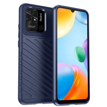 iLike Redmi 10C / Poco C40 kuori Flexible Armored Cover sininen