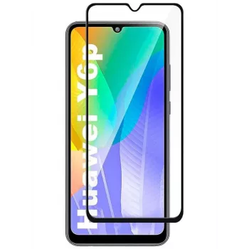 iLike Samsung A22 (Huawei Y6p) 2.5D musta kehys Full Glue näytönsuojus
