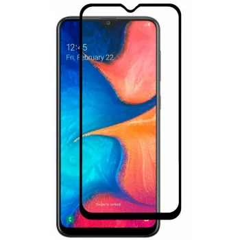 iLike Samsung Galaxy A10 2.5D Curved Edge karkaistu lasi näytönsuoja - musta kehys Full Glue