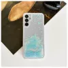 iLike Samsung Galaxy A14 5G silikonikuori Water Glitter sininen