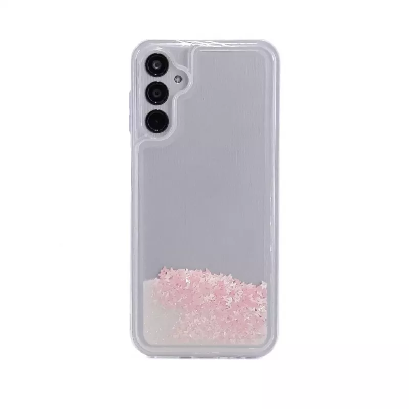 iLike Samsung Galaxy A14 5G silikonikotelo Water Glitter pinkki