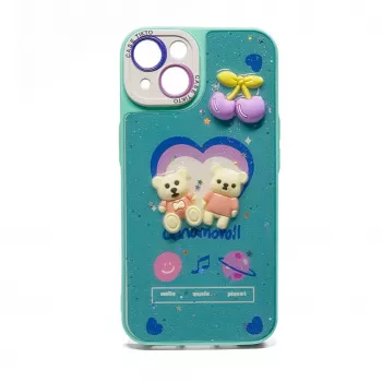 iLike Samsung Galaxy A14 Epoxy Cartoon Cover sininen