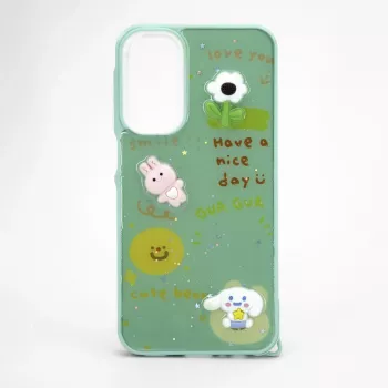 iLike Samsung Galaxy A15 Epoxy Cartoon -kotelo vaaleanvihreä