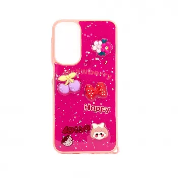 iLike Samsung Galaxy A15 Epoxy Cartoon -kotelo ruusunpunainen