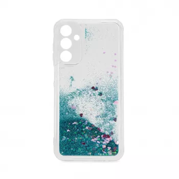 iLike Samsung Galaxy A15 silikonikotelo vesi kimallus sininen