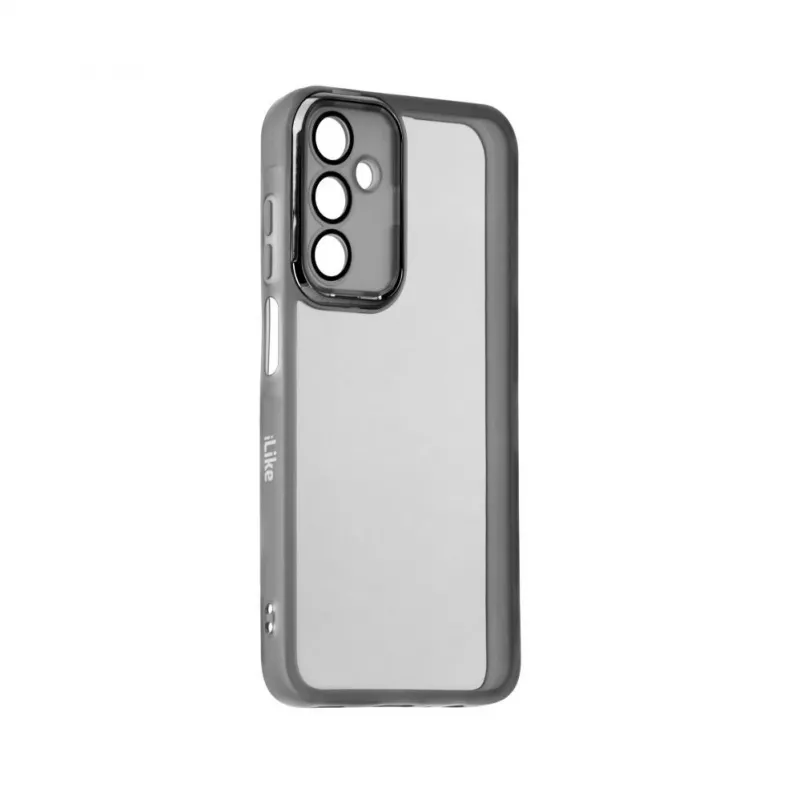 iLike Samsung Galaxy A15 läpinäkyvä kuori ja kameransuojus musta
