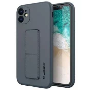 iLike Samsung Galaxy A22 5G Kickstand Case silikoninen jalustakotelo musta
