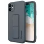 iLike Samsung Galaxy A22 5G Kickstand Case silikoninen jalustakotelo musta
